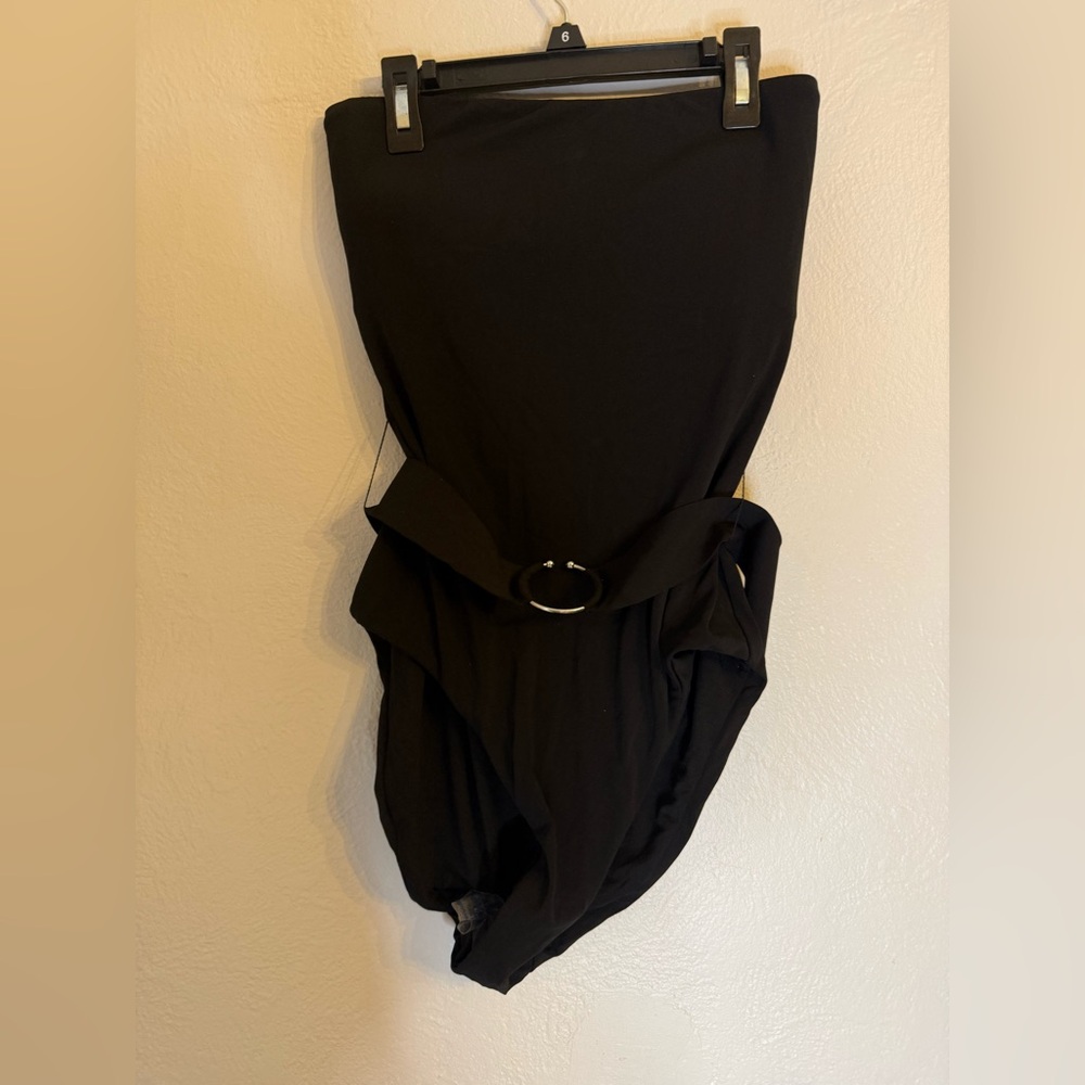 Robin Piccone Luca Bandeau One Piece Swimsuit in Black New With Tags Size 14 - Picture 4 of 9
